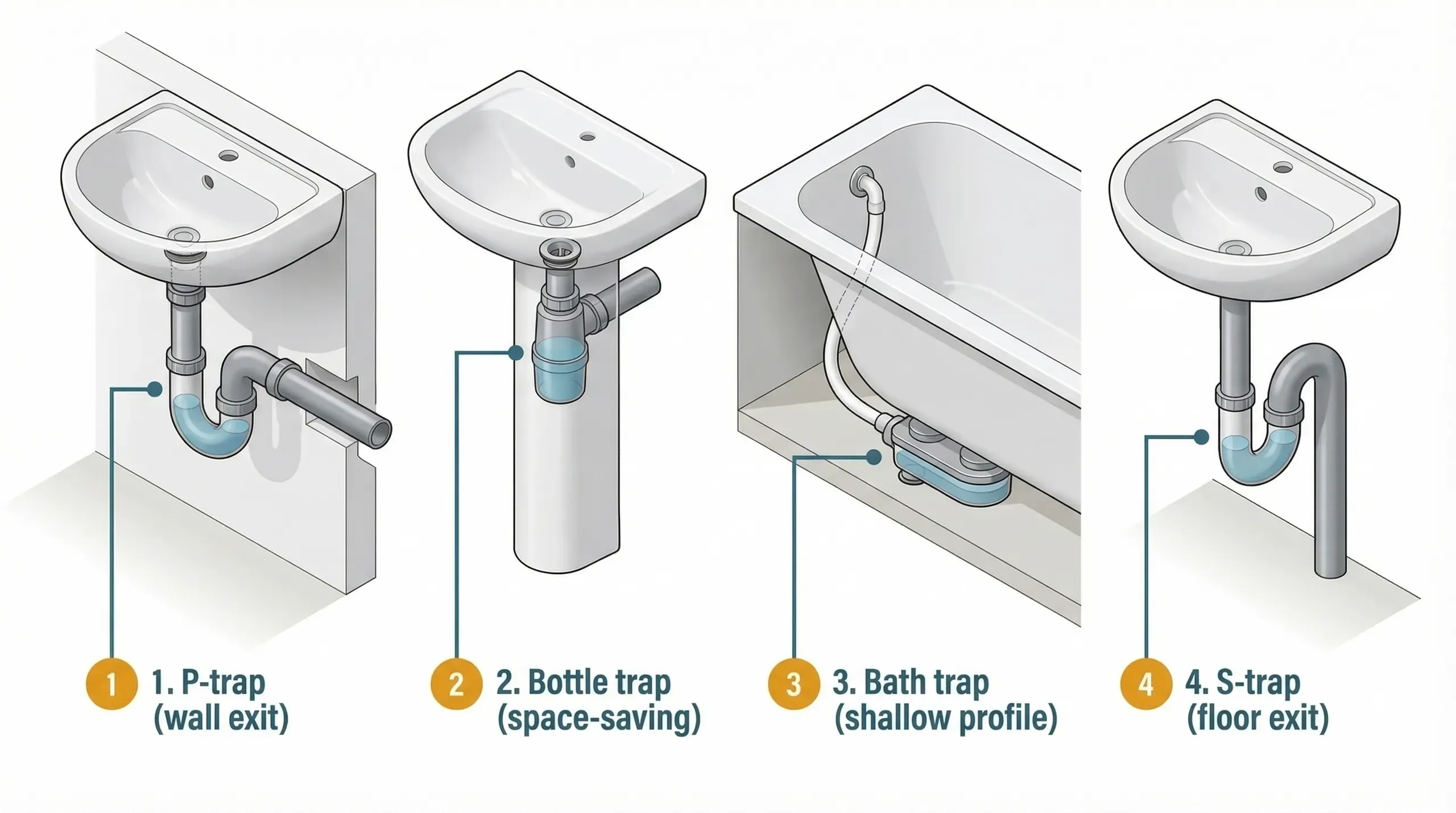 Waste Traps: Which Type, What Size, and Why They Stop Your House Smelling Like a Drain