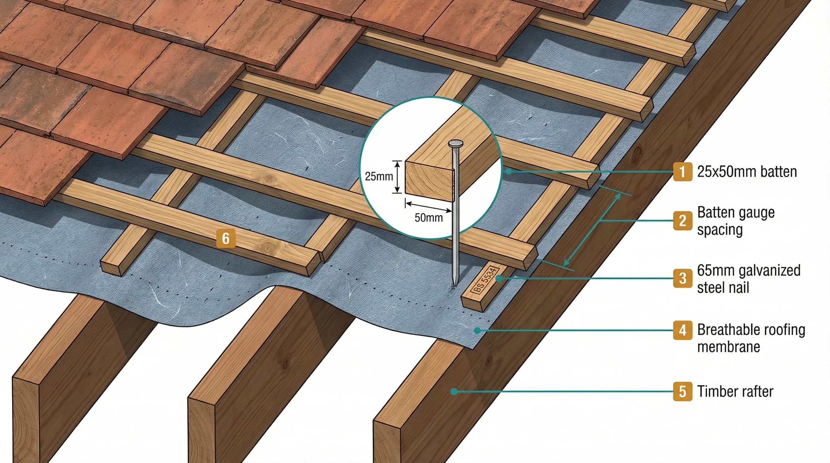 Roofing Battens: Sizes, Spacing, BS 5534 Compliance and What to Check on Site